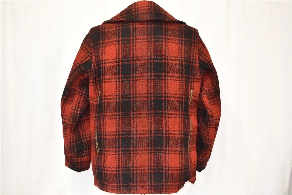 30s Duxbak Utica Wool Mackinaw Plaid Jacket Large