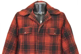 30s Duxbak Utica Wool Mackinaw Plaid Jacket Large