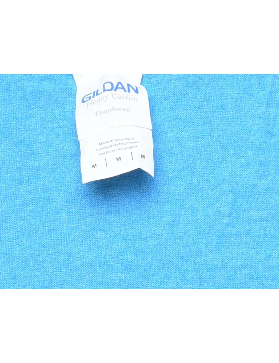 Blue Plain T-shirt - M