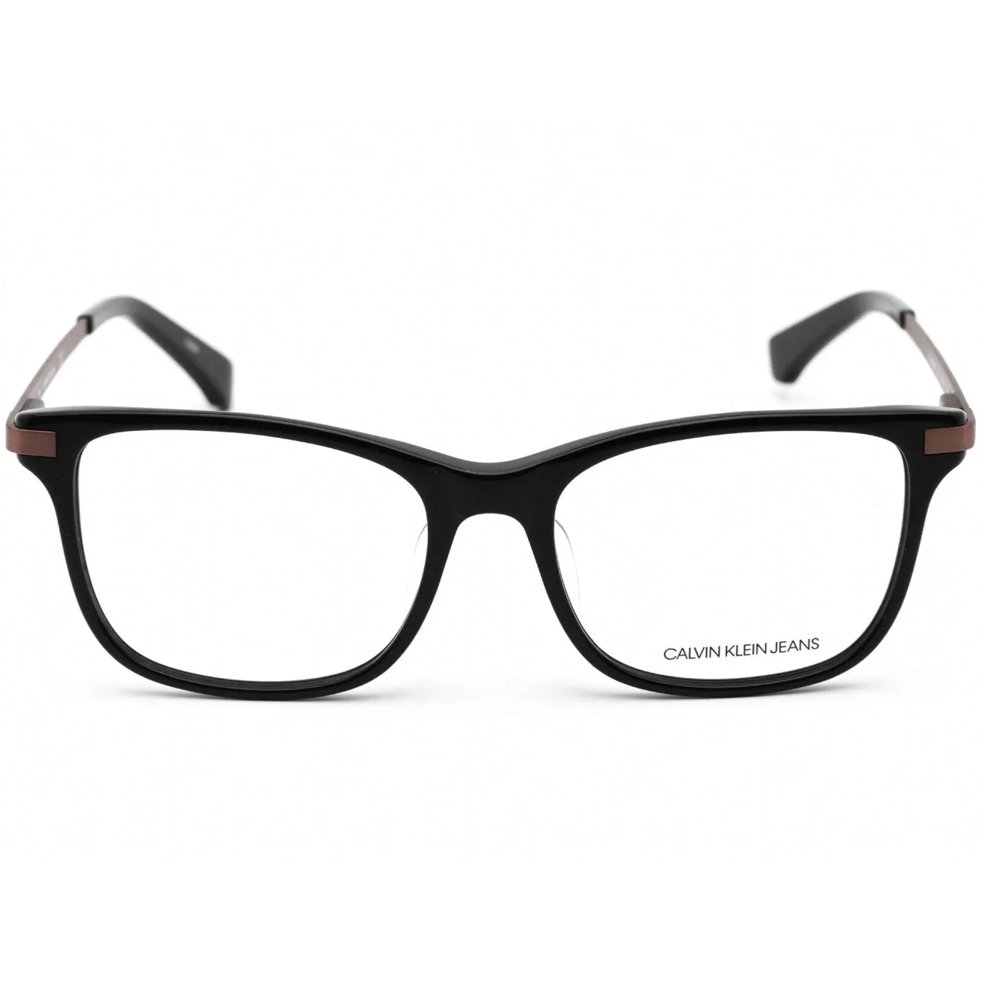 Calvin Klein Jeans Unisex Eyeglasses - Black Frame with Copper Temple | CKJ492AF 001