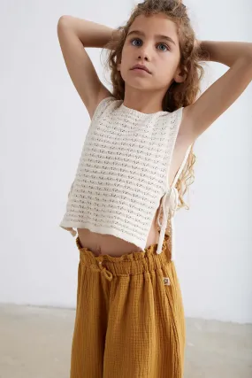 Crochet tricot top