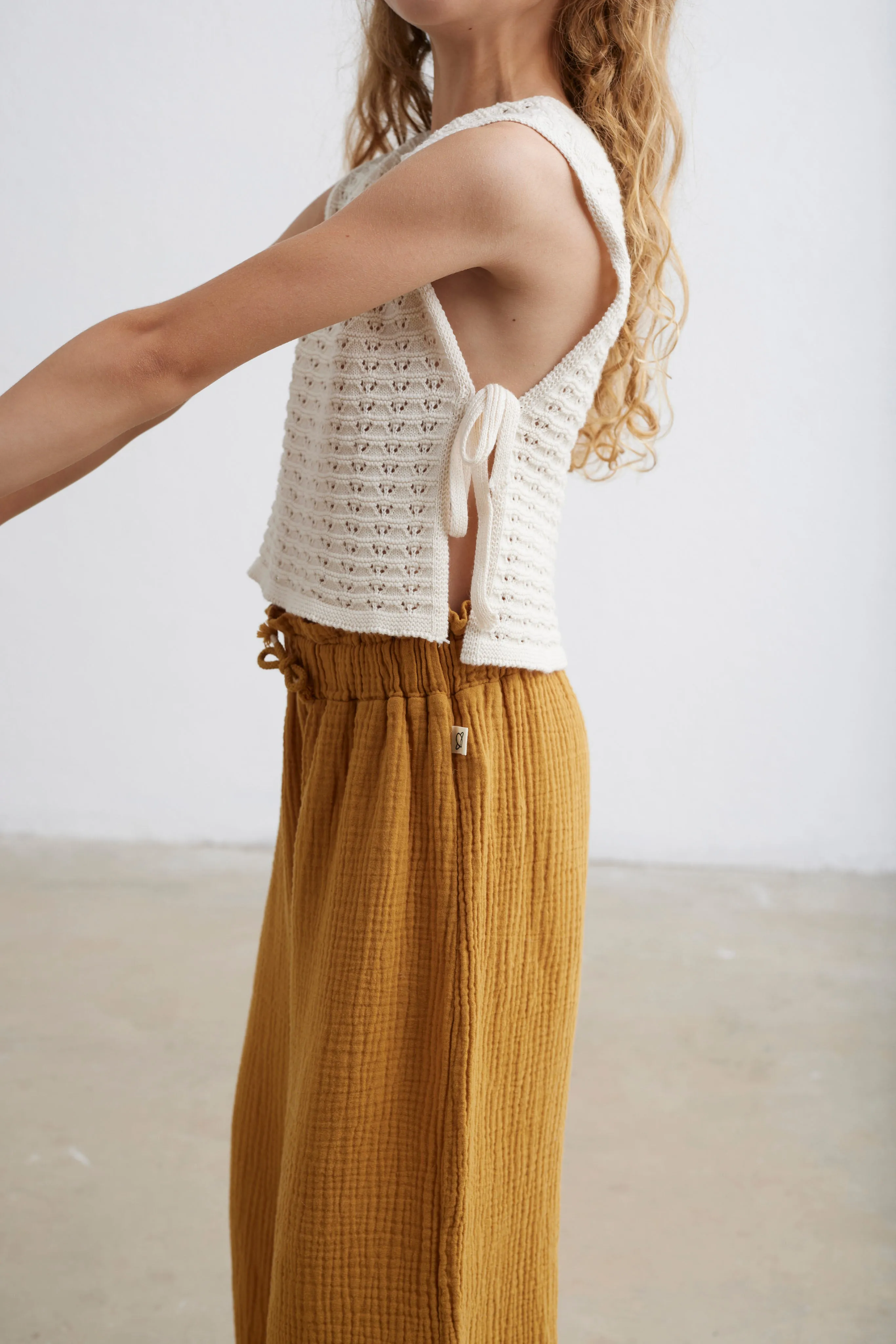 Crochet tricot top