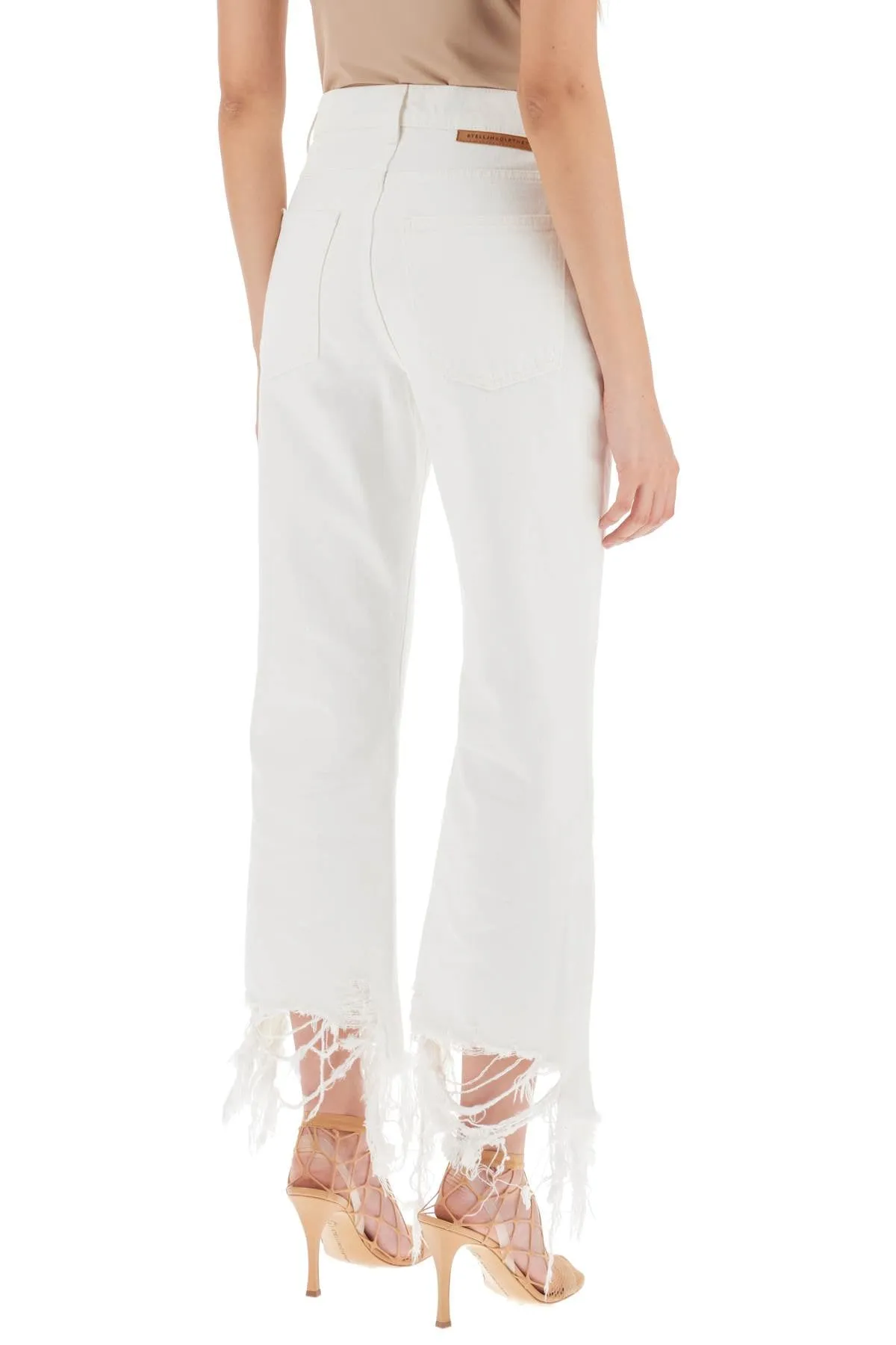 destroyed hem jeans