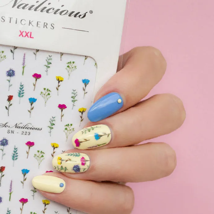 Elegant Wildflower Stickers - 223 XXL