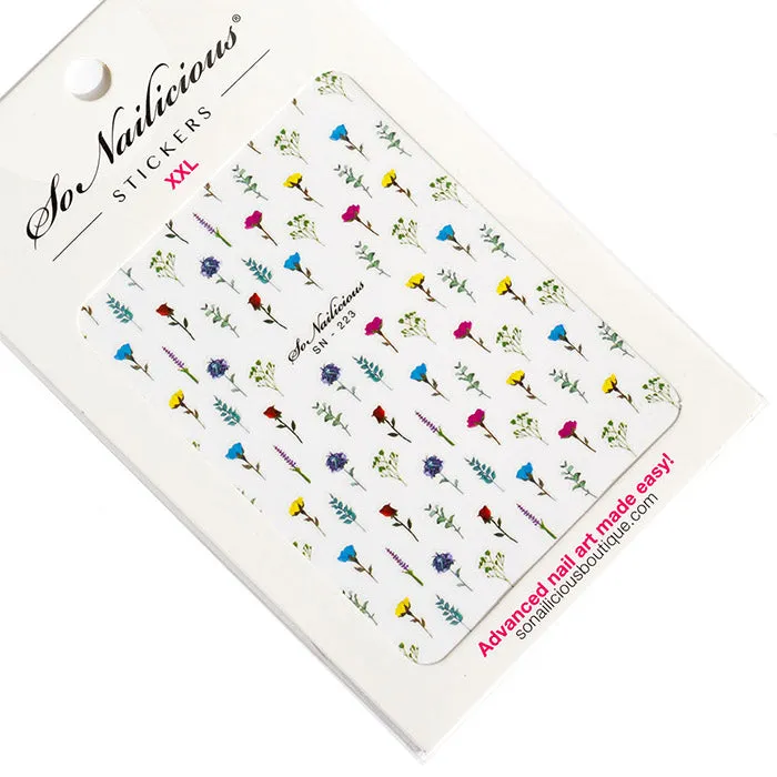 Elegant Wildflower Stickers - 223 XXL