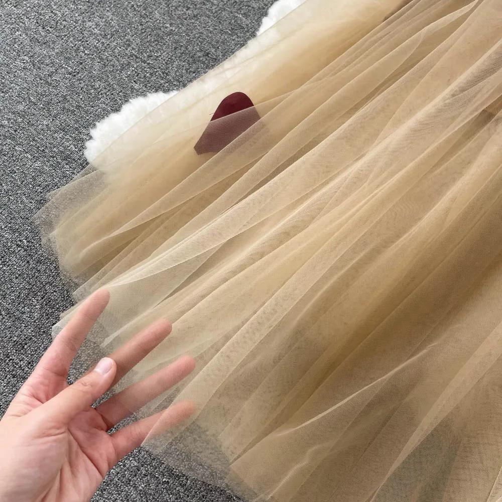 Fairy Patched Mesh Halter Dress