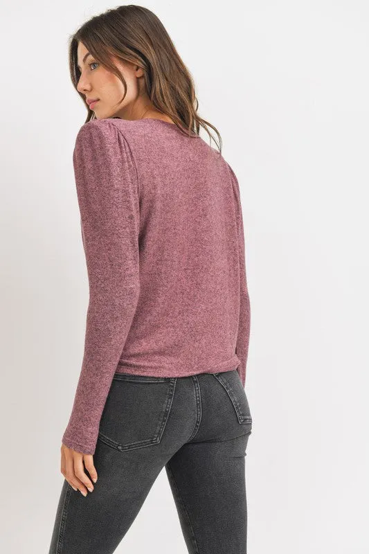 *FRONT TWIST TOP MAUVE