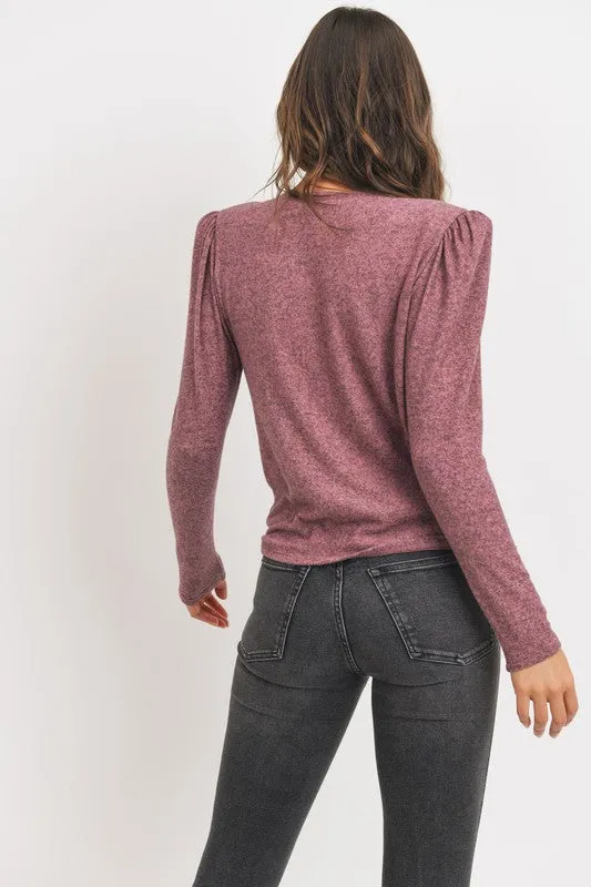 *FRONT TWIST TOP MAUVE