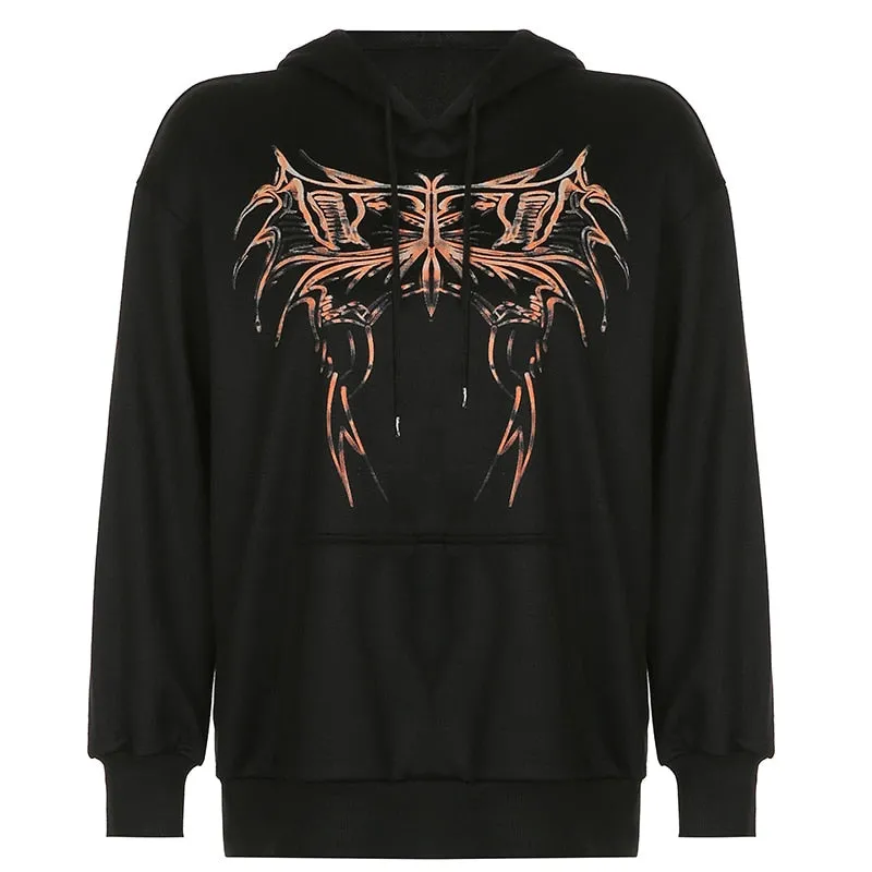 Grunge Print Hoodie