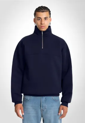 Half Zip Hoodie - Slate Navy
