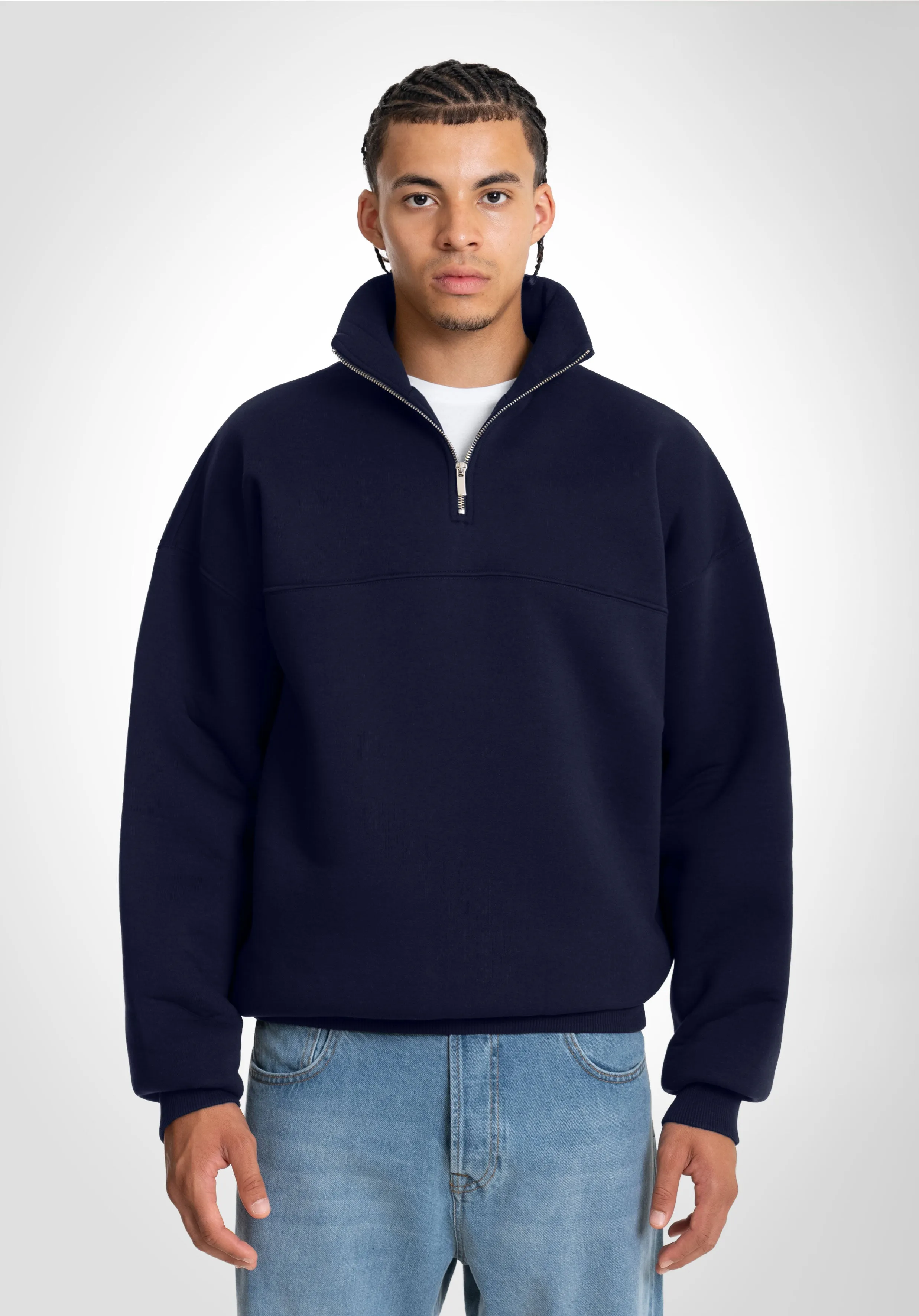 Half Zip Hoodie - Slate Navy