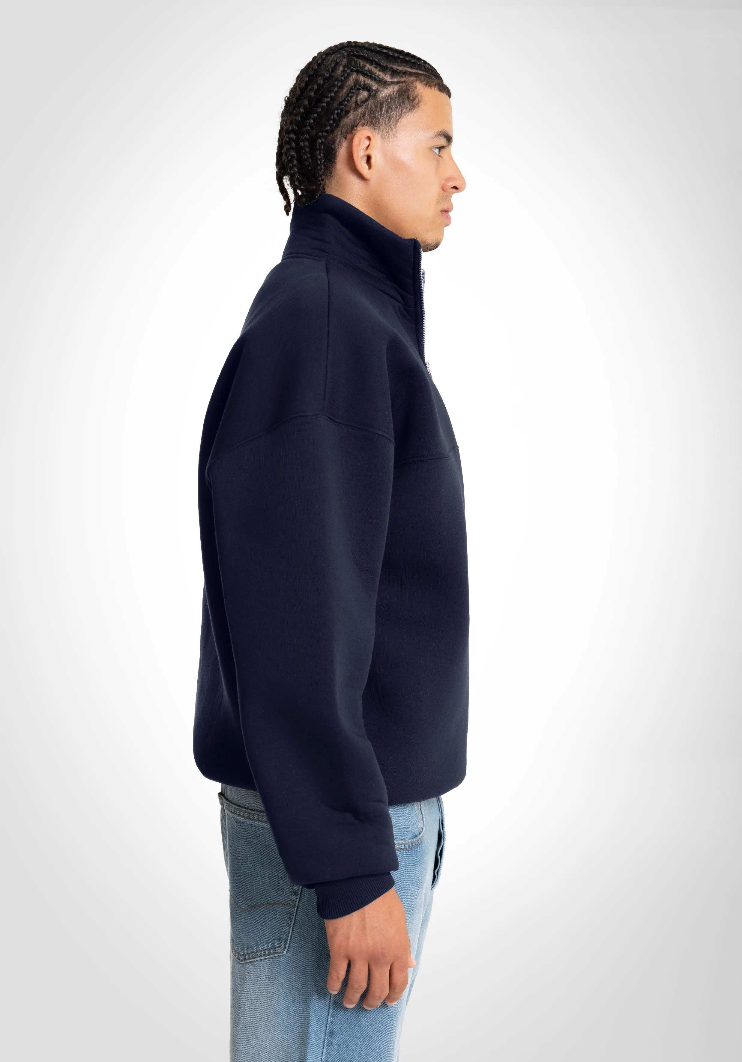 Half Zip Hoodie - Slate Navy