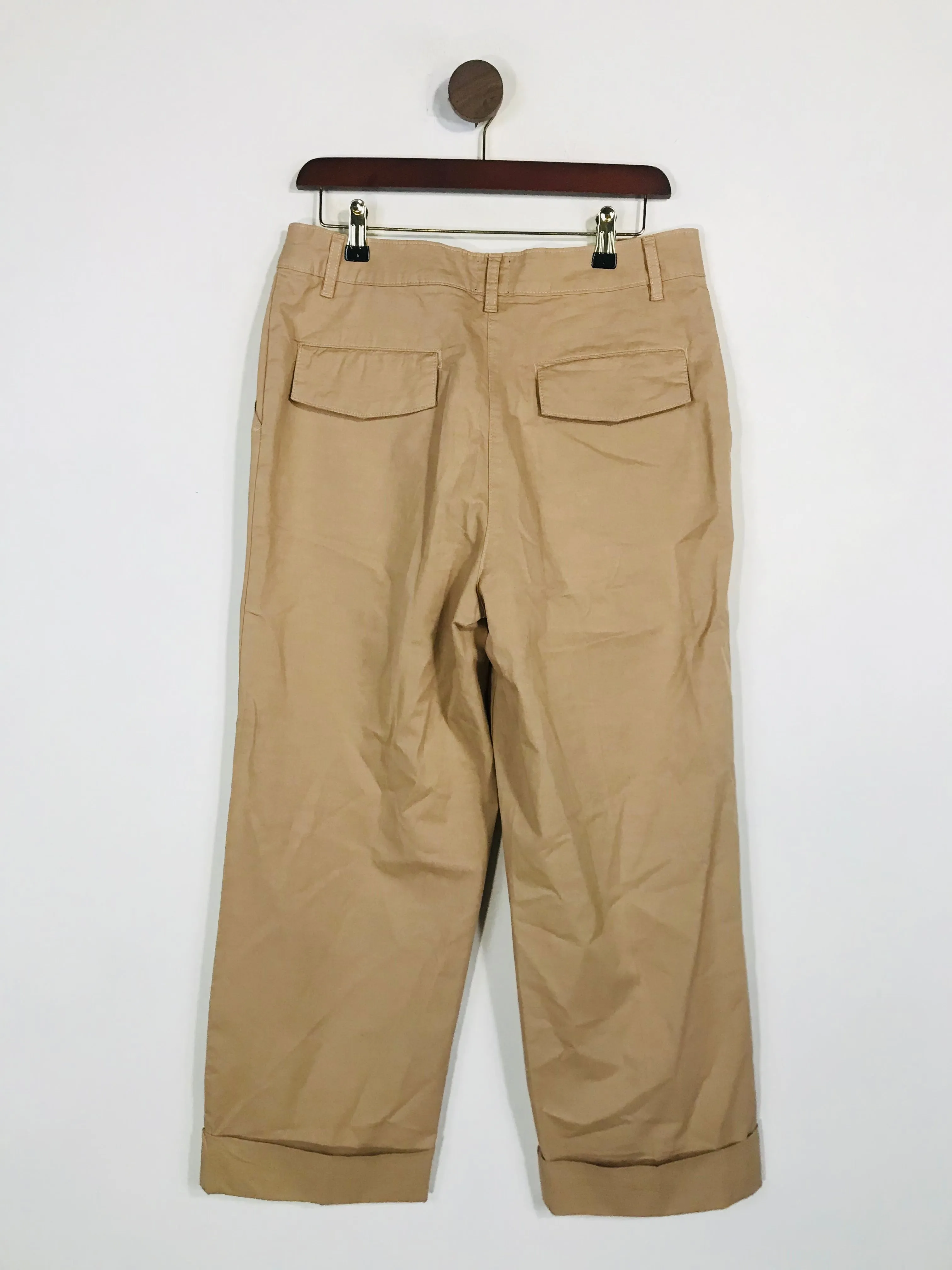 John Lewis Women's Cotton Cuffed Chinos Trousers NWT | UK12 | Beige