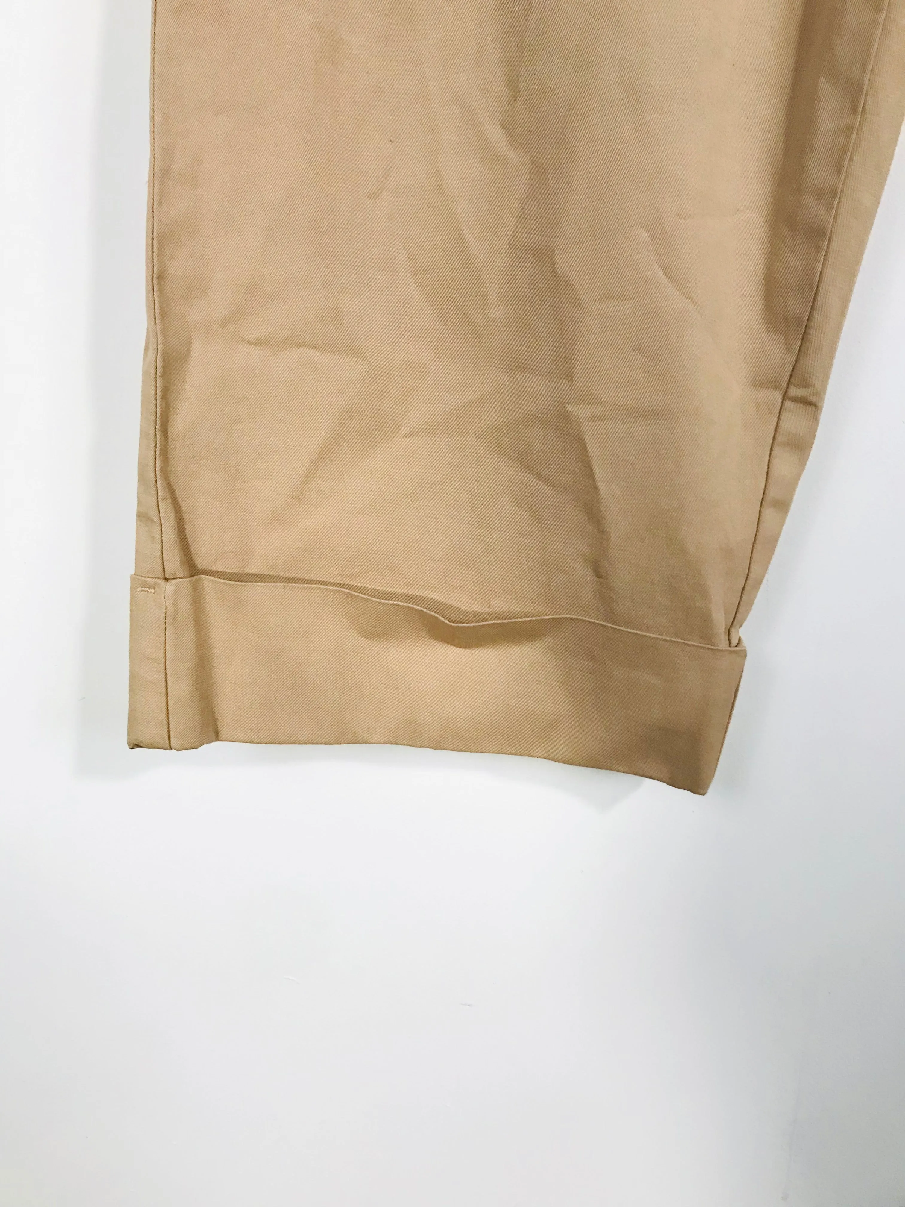 John Lewis Women's Cotton Cuffed Chinos Trousers NWT | UK12 | Beige
