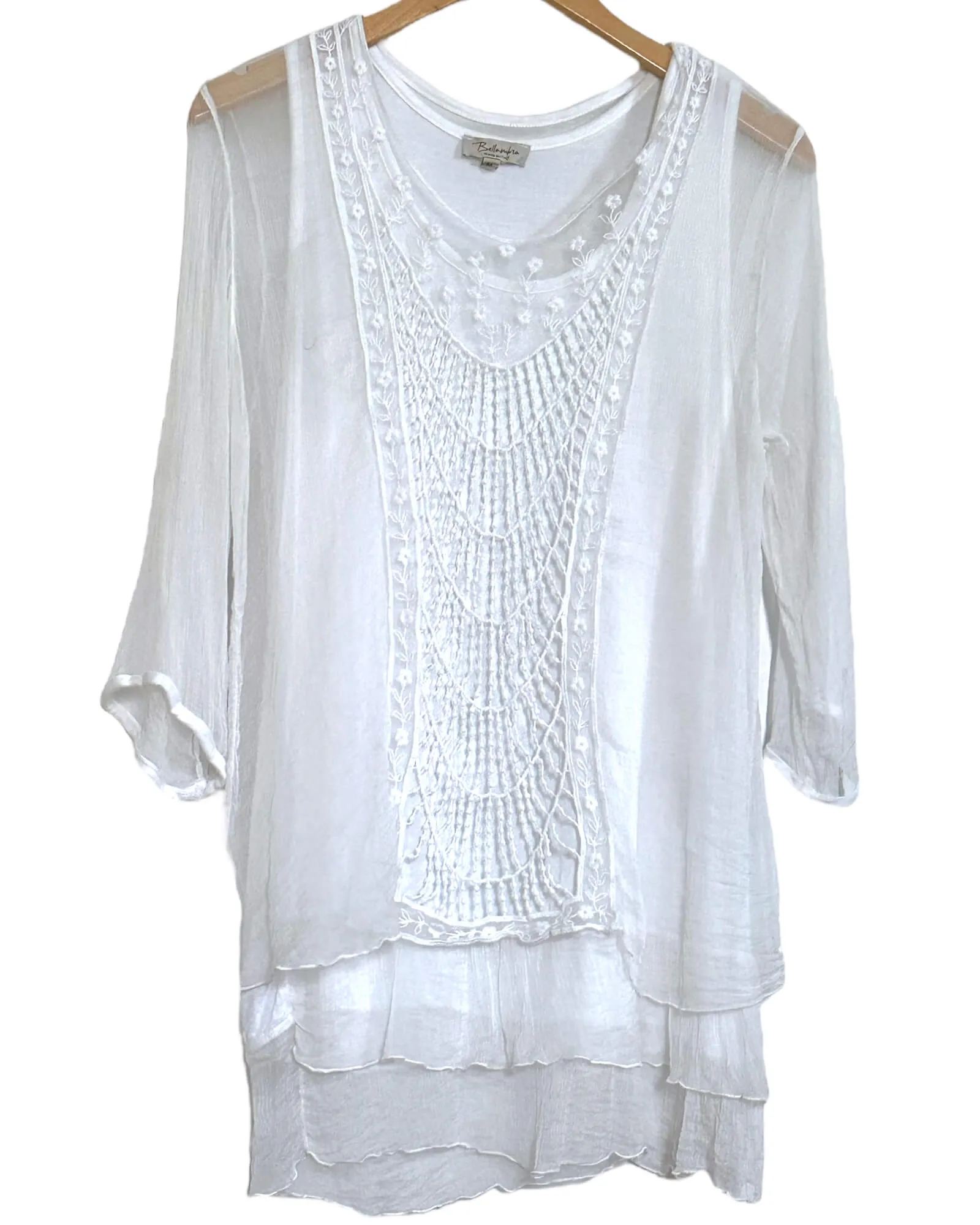 Light Summer Silk Crochet Tunic