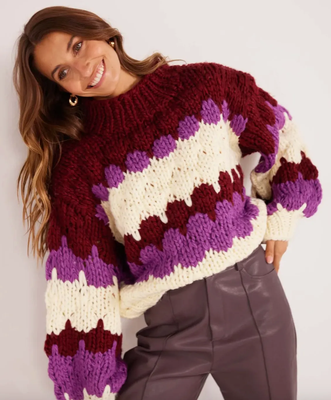 Margot Bobble Knit Sweater