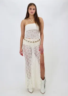 Miss Universe Lace Maxi Skirt ★ Cream