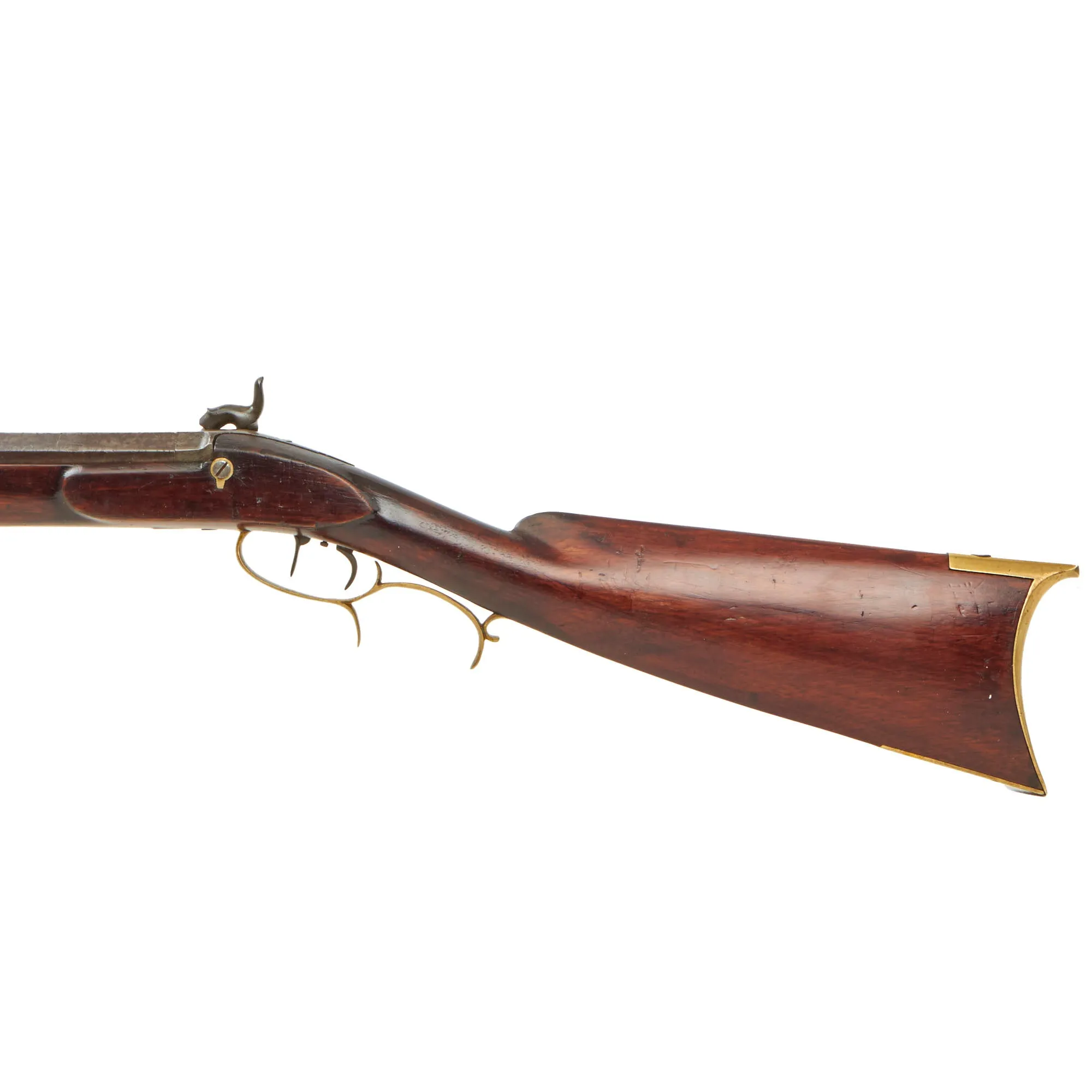 Original U.S. Large Bore Half-Stocked Percussion Hunting Rifle with Set Trigger and Lock by Atkinson - circa 1845