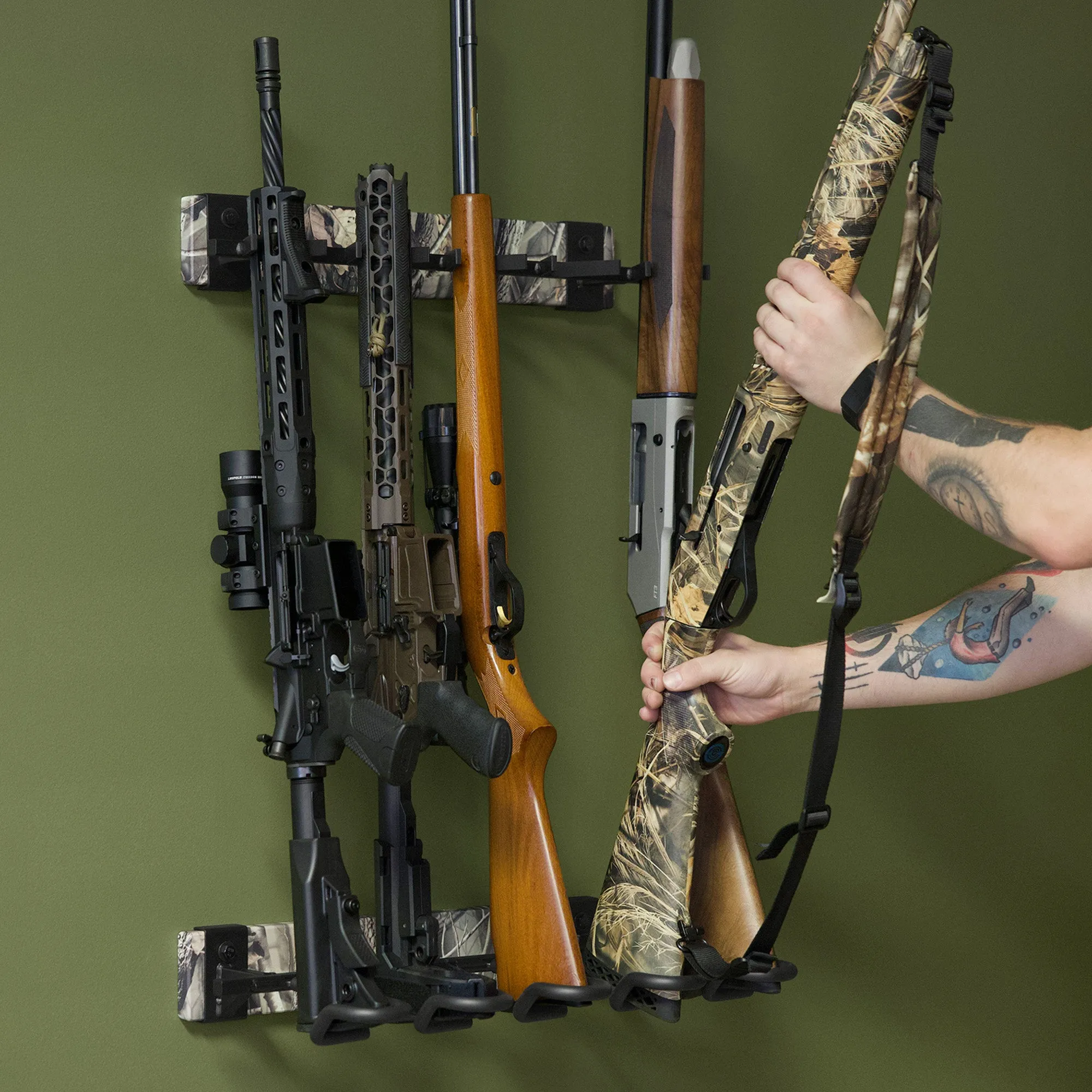 OUTLET | FORGE Firearm Wall Mount Display | 5 Slots | Peak Season