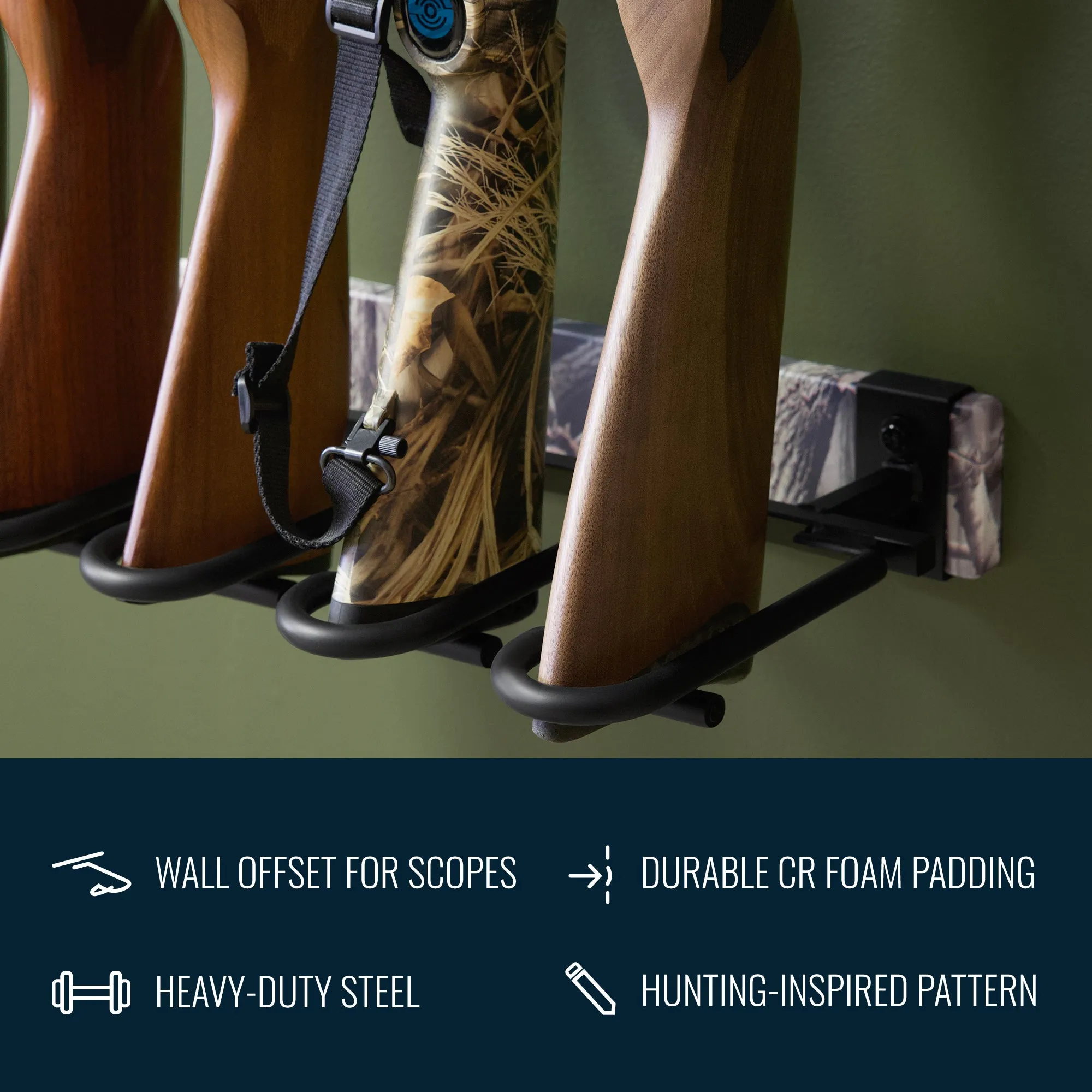 OUTLET | FORGE Firearm Wall Mount Display | 5 Slots | Peak Season