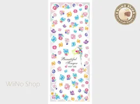 Pastel Watercolor Floral Water Slide Nail Art Decals - 1pc (HOT-223)
