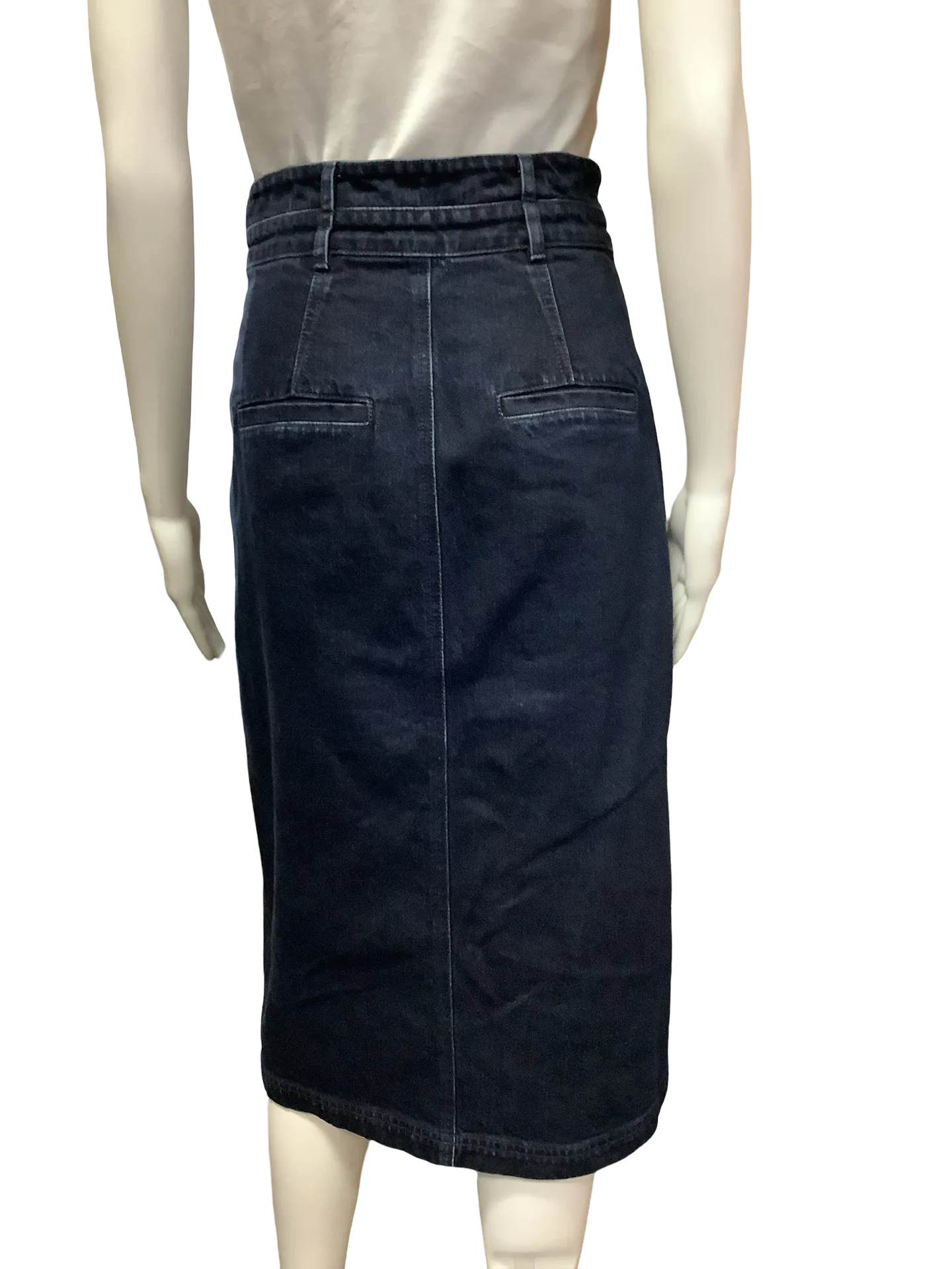 Pilcro Jean Skirt Blue Double Waist Midi Length Size 6P