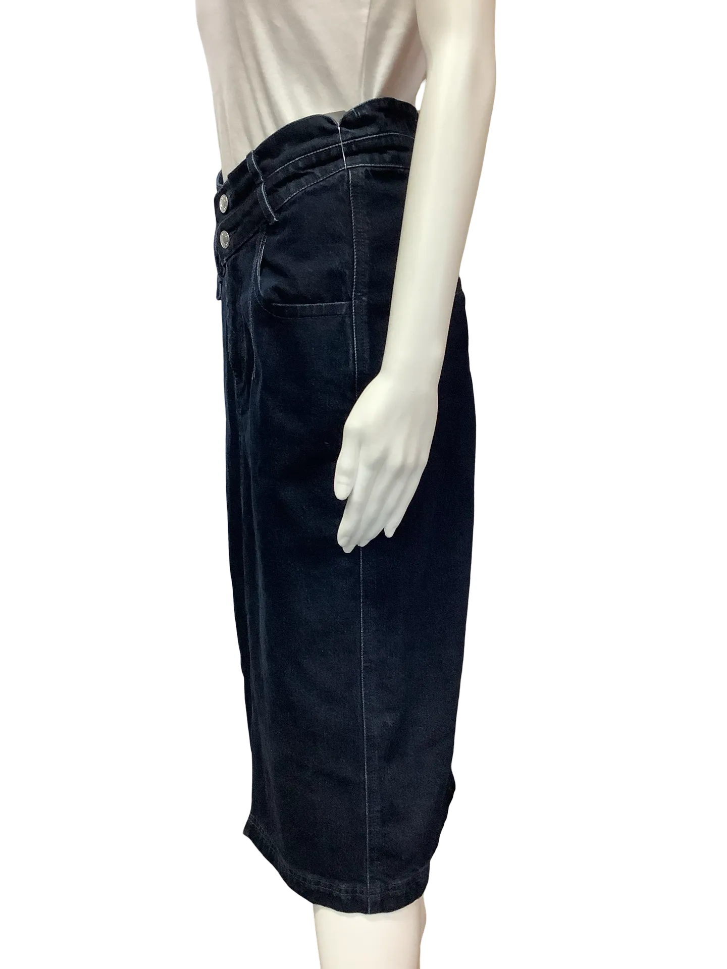 Pilcro Jean Skirt Blue Double Waist Midi Length Size 6P