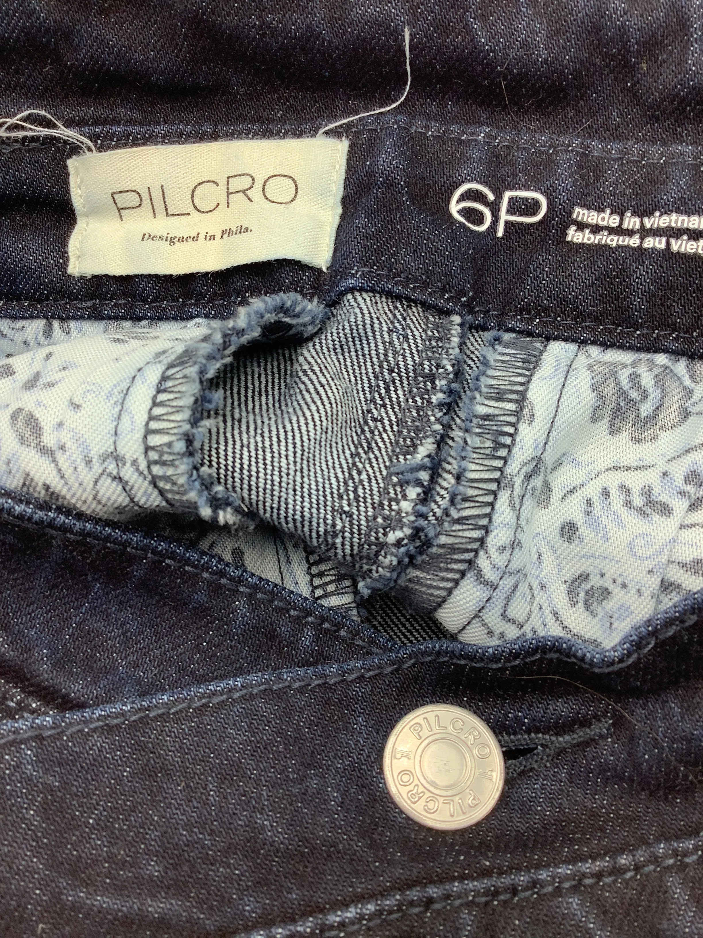 Pilcro Jean Skirt Blue Double Waist Midi Length Size 6P