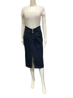 Pilcro Jean Skirt Blue Double Waist Midi Length Size 6P