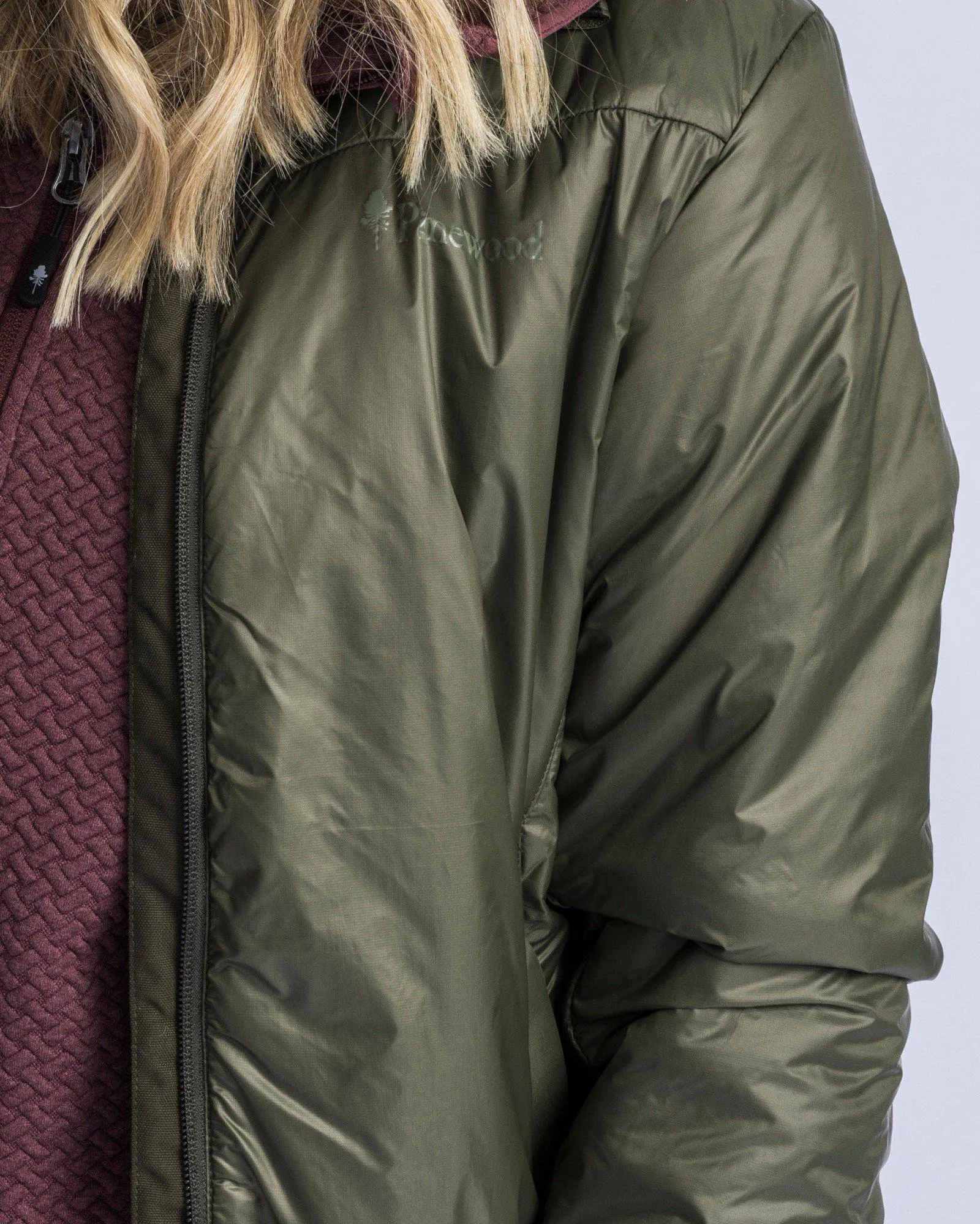 Pinewood® Wool Insulated Midlayer Jacka Dam / Moss Green
