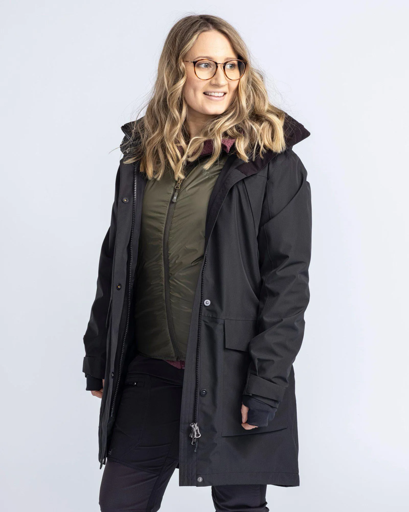 Pinewood® Wool Insulated Midlayer Jacka Dam / Moss Green