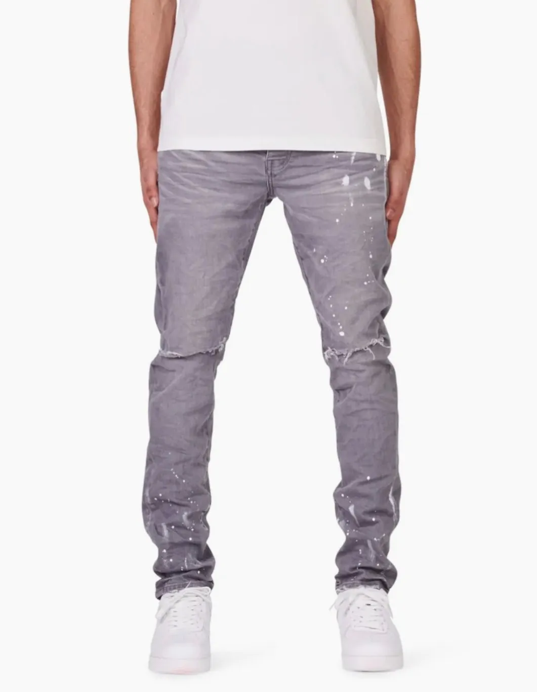 Purple Brand Jeans P001-WGKS Worn Grey Knee Slit