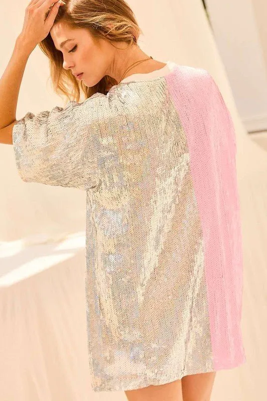 Sequin Heart Tunic Dress