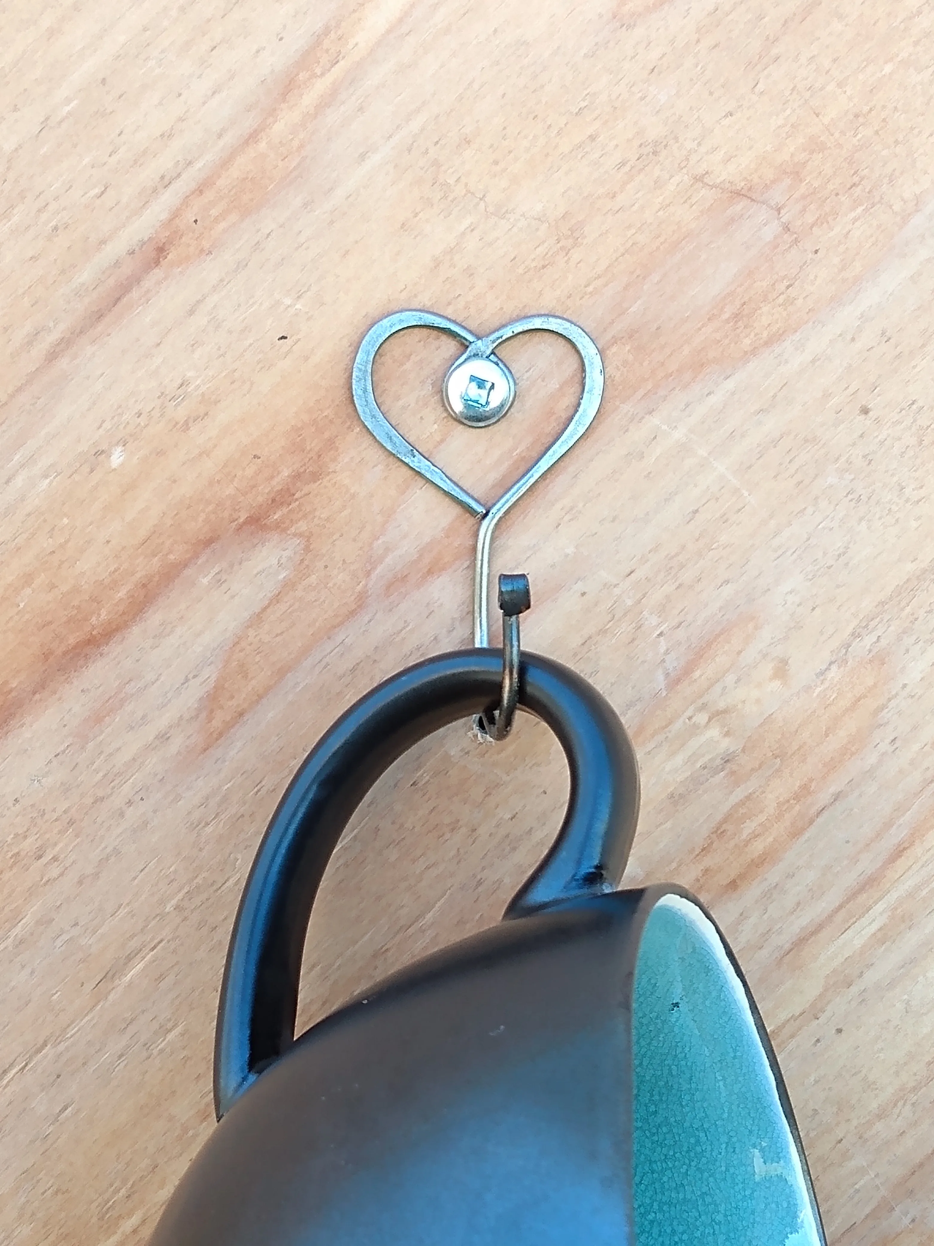 Small Heart Shaped Key Hooks (Set of 5)