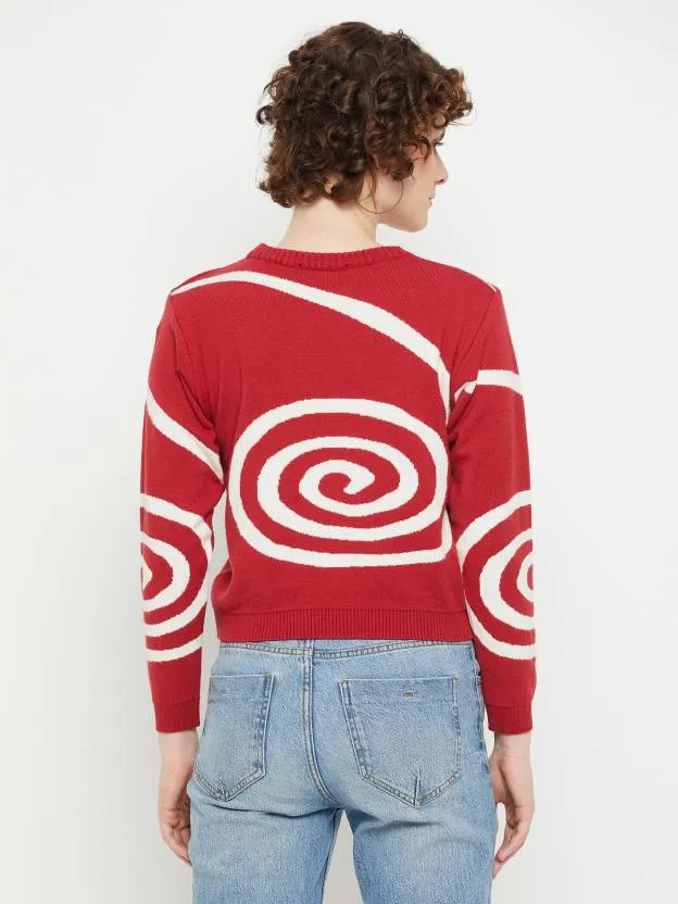 Timeless Scarlet Woven Sweater