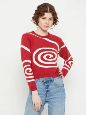 Timeless Scarlet Woven Sweater