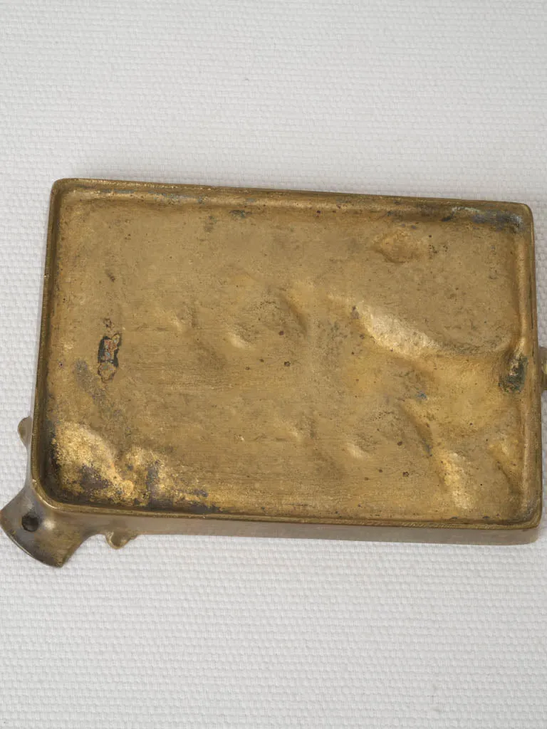 Vintage French ashtray w/ hunting hounds 5½" x 3½"